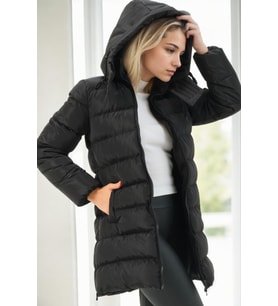 Dewberry Kadın %100 Polyester Kaban Siyah-Siyah Z9770 Günlük Dış Giyim, Katmanlı Kombin, Şehir ve Ofis Stili