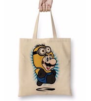 Super Minion Süper Mario Bez Çanta Uzun Saplı