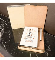 Bankacı Ahşap Kutulu Defter Kalem Set 002