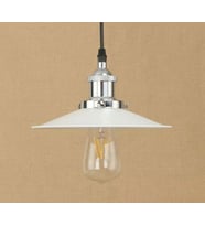 Dylight Retro Metal Beyaz Dekoratif Rustik Kafe Mutfak Sarkıt Avize çap 23 cm