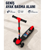 Çocuklar İçin 3 Tekerlekli Scooter Ayarlanabilir Gidonlu Eğlenceli Sürüş Aracı