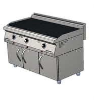 CSA Karacasan 900 Seri Dolaplı 120 cm Tüplü Lavataş Döküm Izgara(120x90x85Cm)
