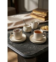 Taupe Bloom Stackable Çay Takımı 4 Parça 2 Kişilik 22520-28