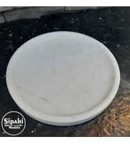 Sipahi Marble Beyaz Mermer Yuvarlak Stand