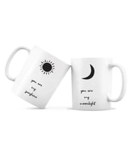 My Sunshine My Moonlight İkili Kupa - Gün Işığım Ay Işığım İkili Kupa Bardak