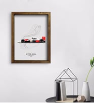 BK Gift Formula 1 Tasarımlı Doğal Masif Ahşap Çerçeveli Tablo 45x65cm-14