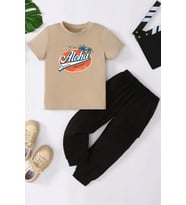 Çocuk Aloha Alt - Üst Eşofman Takımı (Bej)