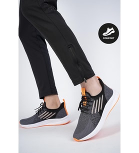 Muggo Ultraboost Unisex Ortopedik Günlük Garantili Yürüyüş Koşu Sneaker Spor Ayakkabı (Füme)