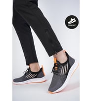 Muggo Ultraboost Unisex Ortopedik Günlük Garantili Yürüyüş Koşu Sneaker Spor Ayakkabı (Füme)