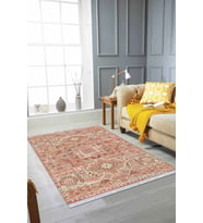 Çok Renkli Vintage Dokuma Pamuk Taban Kaymaz Kilim KLM250