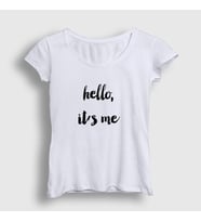 Presmono Kadın Beyaz Hello It's Me Müzik Adele T-Shirt 475369tt (Beyaz)