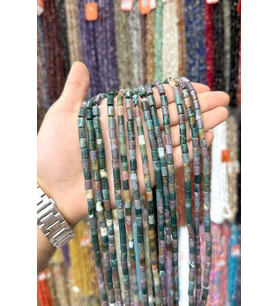 Hint Taşı Silindir Kesim 5x8mm Doğal Taş Dizi