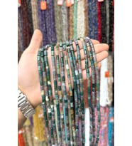 Hint Taşı Silindir Kesim 5x8mm Doğal Taş Dizi
