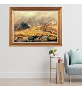 Altın Varaklı Çerçeveli Paspartulu  Tablo zv1165 (Gold)