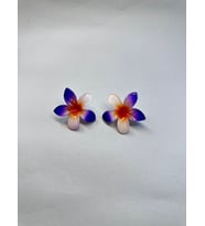 Çiftli, Renkli Yandan Mandallı 4 cm Lotus Çiçeği Toka Kadın/Kız/Çocuk (Karışık)