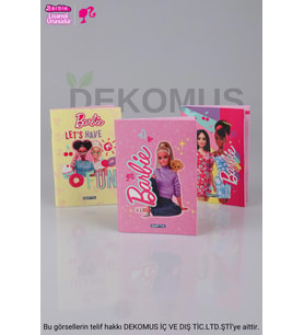 YENİ SEZON LİSANSLI BARBIE A6 ÇİZGİLİ NOT DEFTERİ (Mavi)