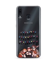Samsung Galaxy A20/A30 Uyumlu Stranger Things Desenli Şeffaf Telefon Kılıfı
