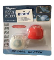 Bisiklet Ön-Arka Silikon Far Stop Lamba Tk BM-605 (Beyaz-A.Kırmızı)