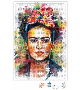 Frida Kahlo Renkli Çiçekli Puzzle 240 Parça Yapboz