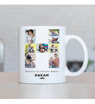 Kişiye Özel Babaya Hediye Fotoğraflı Harf Kupa Bardak