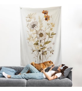Soft Çiçekler Duvar Örtüsü-8040