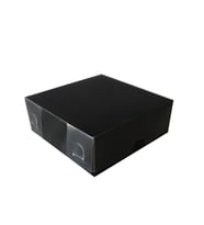 Asetat Kapaklı Karton Kutu Düz Renk 9X9X3 CM (50 Adet)  Siyah