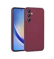 Samsung Galaxy A35 Uyumlu Kılıf Zore Premier Silikon Kapak (Mürdüm)