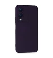 Vivo Y17S Kılıf Nano içi Kadife Silikon - Mor