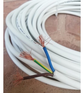 Birikim 3x1.5 Tam Bakır TTR Kablo 25 Metre Beyaz