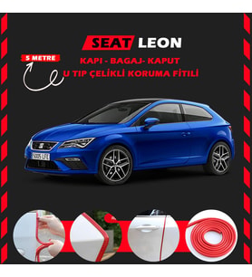Seat Leon Oto Araç Kapı Koruma Fitili 5metre Parlak Kırmızı Renk