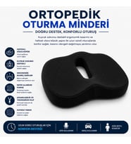 Oturma Minderi – Kuyruk Sokumu Destek Minderi Uzun Süreli Oturuşlar İçin Ergonomik Ofis ve Araç Koltuğu Minderi Visco Minder