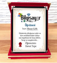 Bilgisayar Öğretmenine Plaket (STD)