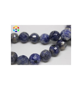 Bileklik Boy Sodalit Taşı Yarım Dizi Faset Kesim 12mm (18CM UZUNLUĞUNDADIR)