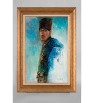 Çerçeveli Paspartulu Atatürk Tablo a341 (Gold)
