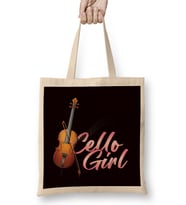 Cello Girl Cellist Musician Musical Instrument Cello Player Bez Çanta Uzun Saplı