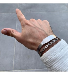 Çelik Bileklik Premium 316L 2 Li (Gümüş Gri)