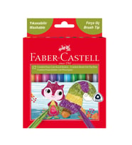 Faber 12 Renk Comfort Fırça Uçlu Keçeli Kalem 155242