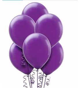 Pazariz  Balon Metalik Mor Balon 20'li