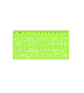 HATAS 02257 BÜYÜK HARF YAZI ŞABLONU 10mm - TEKLİ