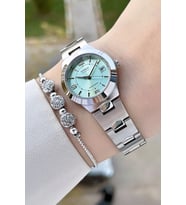 Casio CSISTE135 Kadranı Yeşil Kordonu Gümüş Renk Kadın Kol Saati