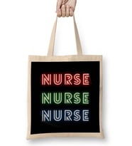 Nurse Gift İdea Funny Saying Quote Nursing Medical Bez Çanta Uzun Saplı
