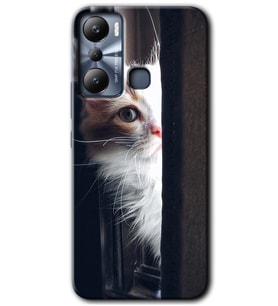 İnfinix Hot 20i Kılıf HD Desen Baskılı Kılıf - Kedi Bakışı