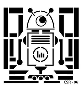 CADENCE CSR-06 STENCİL ŞABLON 25x25 - SEVİMLİ ROBOT