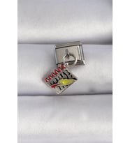 316L Çelik Gümüş Renk Sallantı Defter Figür Nomination Charm 5886