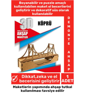 Özel 3D Görsel Zeka Geliştirici Boyanabilir Çocuk Yetişkin Puzzle Dekoratif Demonte Ahşap Oyun Maket