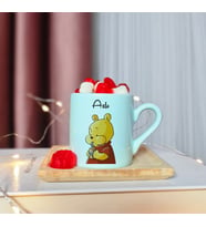 Winnie The Pooh Tasarımlı Kişiye Özel Yeşil Türk Kahvesi Fincanı