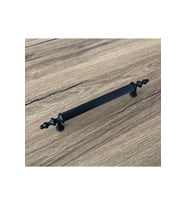 Mat Siyah Mobilya Dolap Mutfak Çekmece Kulpu 128 Mm (12,8 Cm) 10 Adet