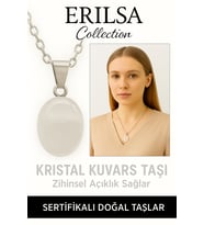 Sertifikalı Oval Kristal Kuvars Taşı Kolye – Arınma, Şifa ve Enerji Dengeleyici Taş (Çok Renkli)