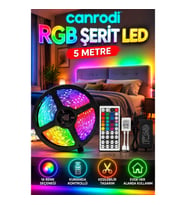 Kumandalı RGB Şerit LED 5 Metre 5050 Renk Değiştiren Dekoratif Işık