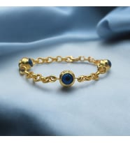 925 Ayar Papatya Silver 3 Nazar Gözlü Doç Zincir Bileklik.rose.gold.rodaj